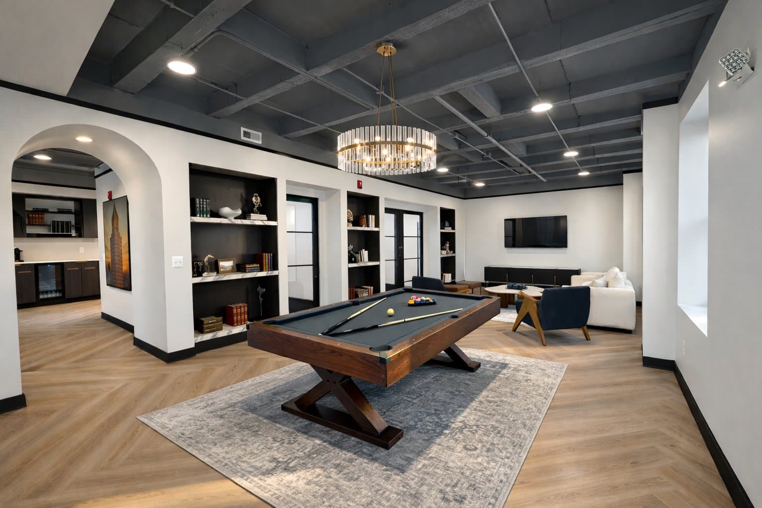 Resident game room, Blackacre conversion