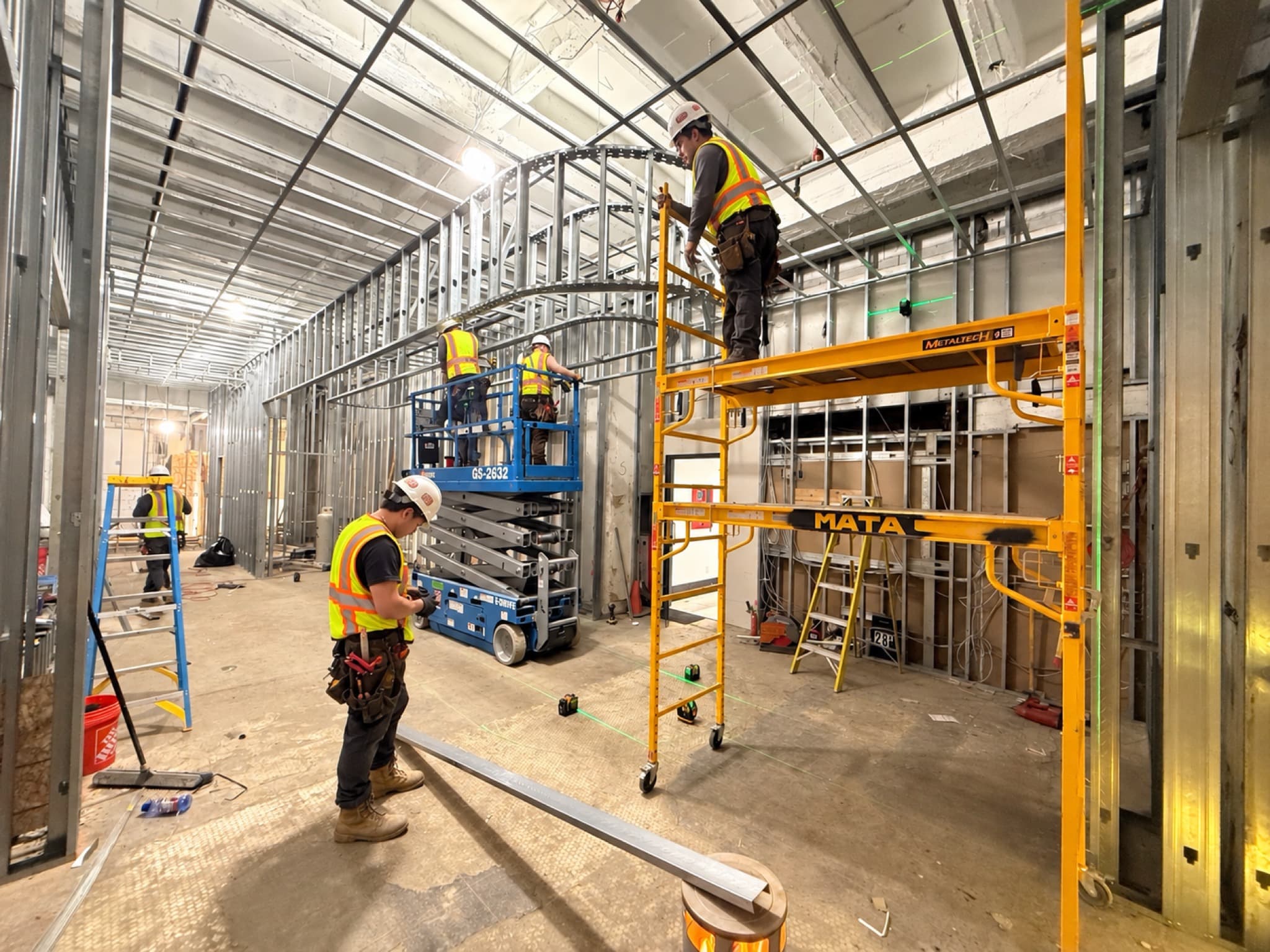Interior under construction, Blackacre conversion